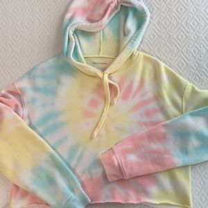 BELLA + CANVAS LA tie dye cropped hoodie size S